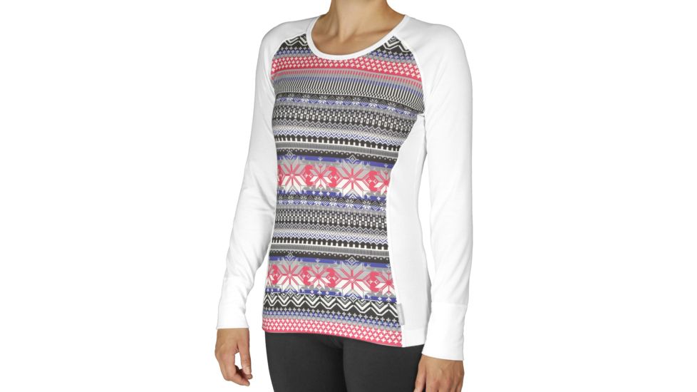 Hot Chillys MTF4000 Fiesta! Print Scoopneck - Womens, Prima/White, Small, HC7432P-131-S