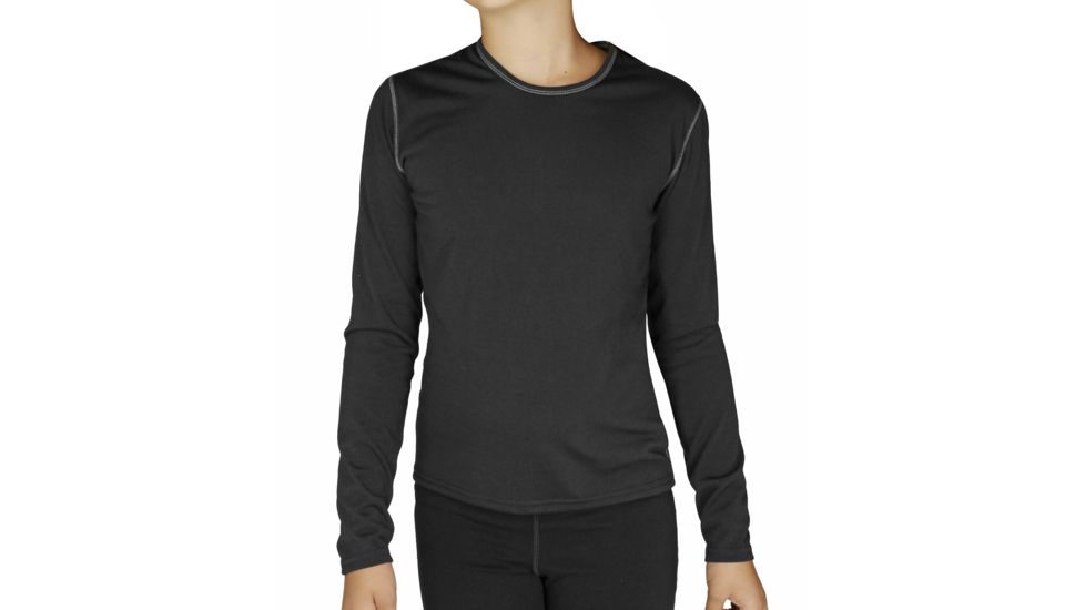 Hot Chillys Pepperskins Crewneck - Kids, Black, Small, PS3400-BLACK-S