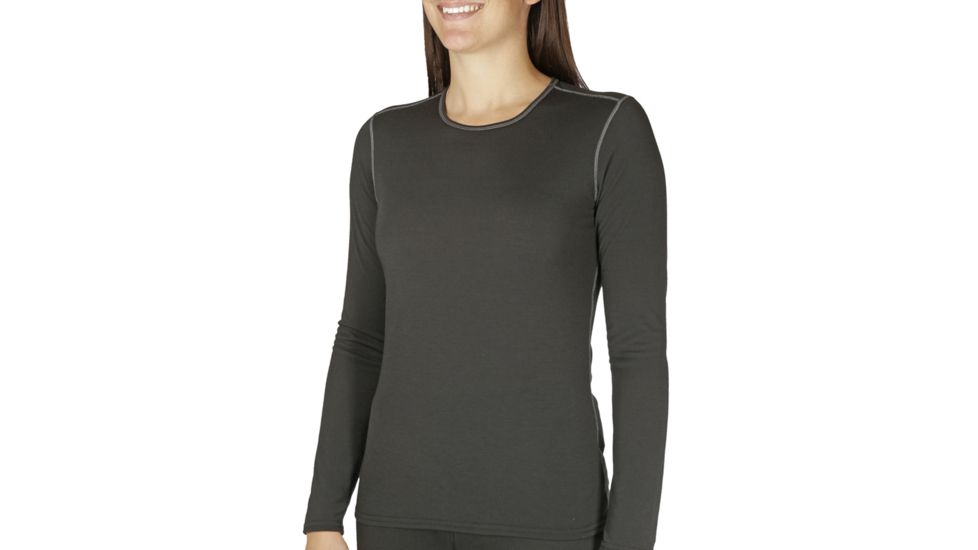 Hot Chillys Pepperskins Crewneck - Womens, Black, Extra Small, PS3600-BLACK-XS