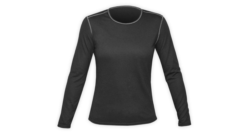 Hot Chillys Womens Pepper Skins CREWNECK, Black, XS PS3600-Black-XS