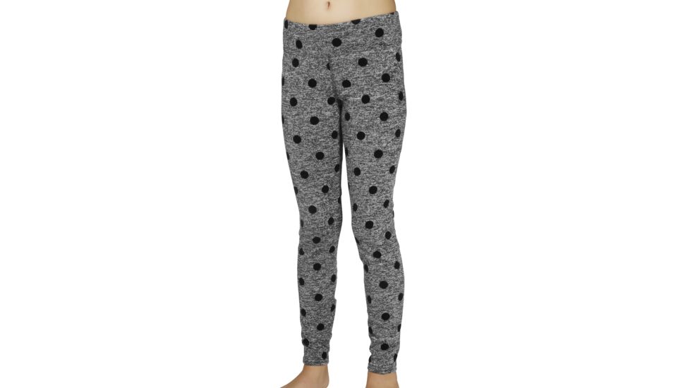 Hot Chillys Youth Heather Legging - Girls, Black Heather, Extra Small, HC9608-909-XS