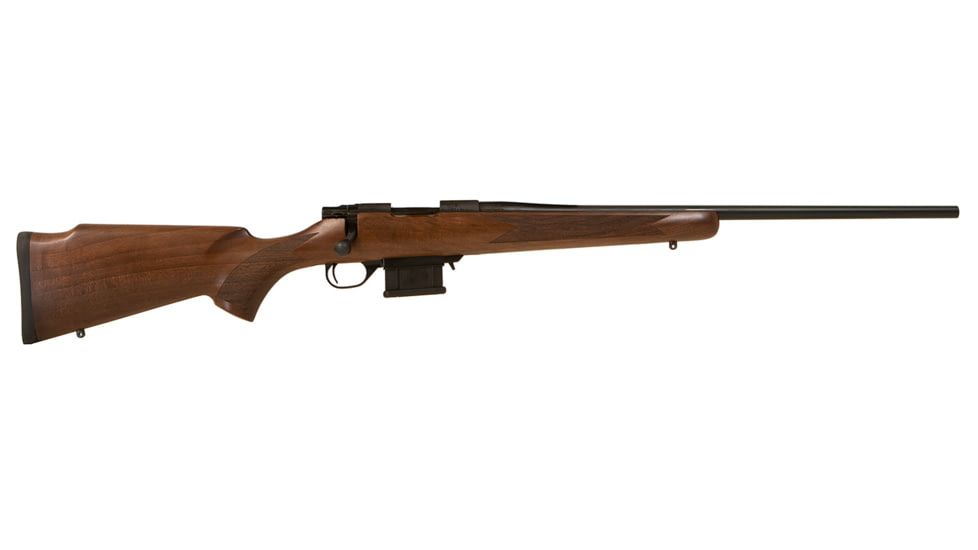 Howa M1500 Mini Hunter Bolt Action Rifle, .350 Legend, 16.25in Heavy Barrel, 1-8, Walnut Wood Stock, Blued, HWH350HB-FRRMPG