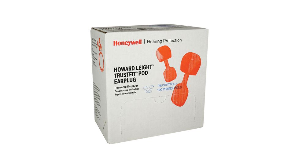 Howard Leight Trustfitpod With Cord Push-in Foam Earplug Sold By Counter Display Box Of 100