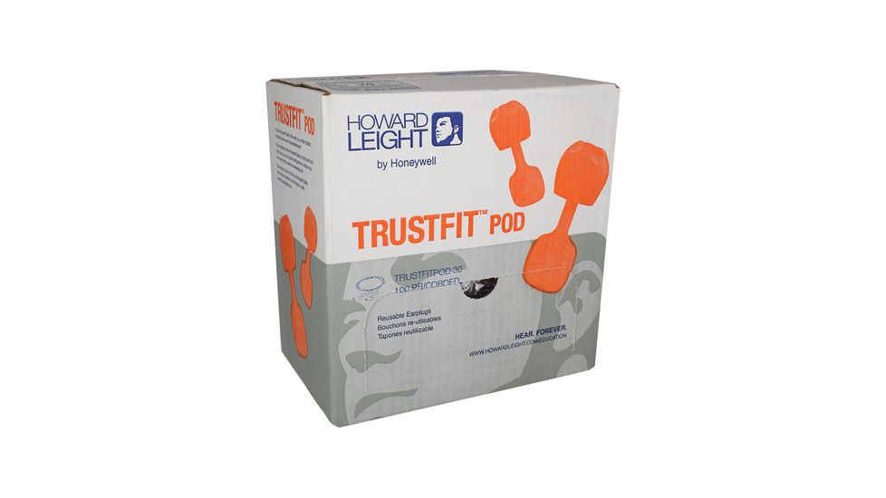 Howard Leight Trustfitpod Without Cord Push-in Foam Earplug Sold By Counter Display Box Of 100