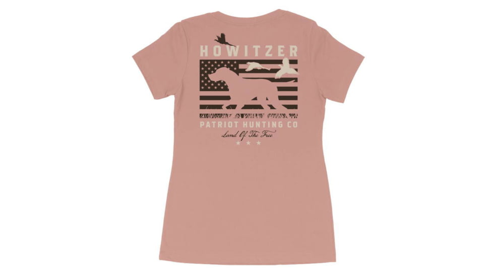 HOWITZER Best Friend S/S Vneck Tee - Womens, Desert Pink, Medium, CVW7133-DEPK-M
