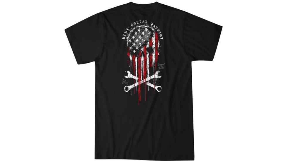 HOWITZER Blue Collar Skull S/S Tee - Mens, Black, 3XL, CV7096-BK-3X