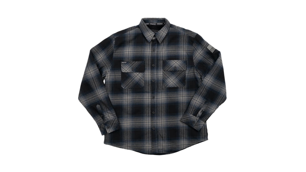 HOWITZER Never Surrender L/S Flannel - Mens, Black, Extra Large, 371WV108-BK-XL