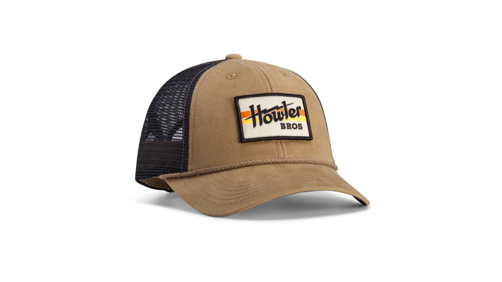 Howler Brothers Electric Stripe Hat - Mens, British Khaki / Navy, One Size, 160019F-HEK