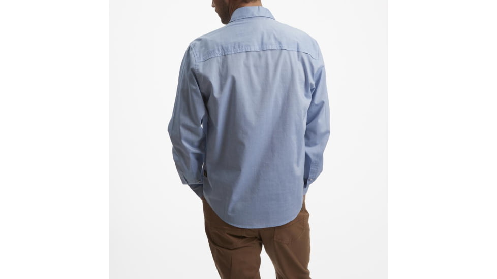 Howler Brothers Gaucho Snapshirt - Mens, Pale Blue Oxford/Orange Blossom Special, M, 120720S-LBO-M