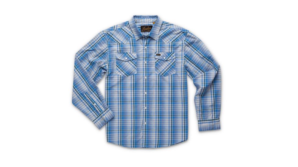 Howler Brothers H Bar B Long Sleeve Shirt - Mens, Panhandle Plaid/ Deacon Blue, Medium, 125719F-PPB-M