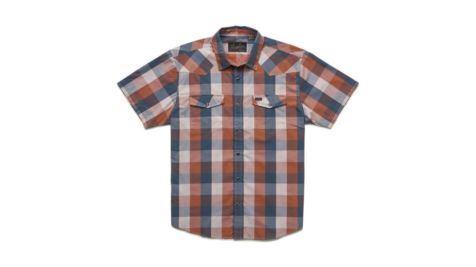 Howler Brothers H Bar B Snapshirt - Mens, Alpine Plaid/Light Blue / Dijon, L, 122220S-WPM-L