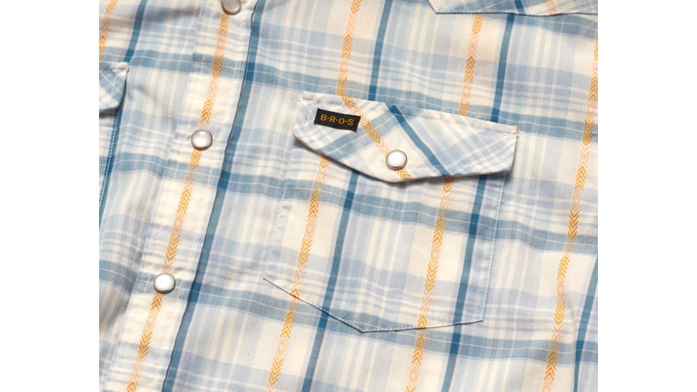 Howler Brothers H Bar B Snapshirt - Mens, Brooks Plaid /Creamy Blue, Extra Large, 122219S-BPB-XL