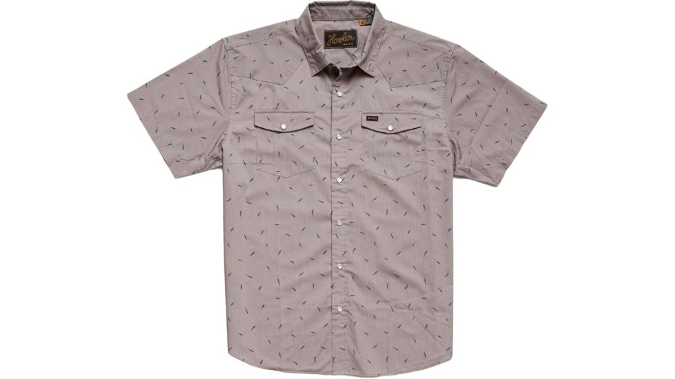 Howler Brothers H Bar B Snapshirt - Mens, Falling Feathers Print / Dove Grey, Extra Large, 122219S-FFG-XL