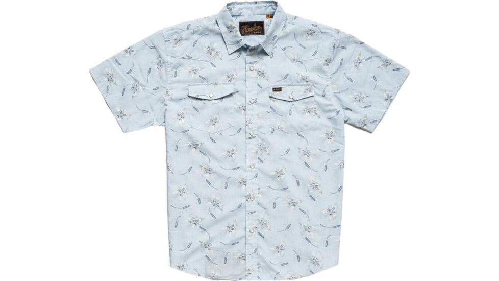Howler Brothers H Bar B Snapshirt - Mens, Grainfields Print / Shower Blue, 2XL, 122219S-GFB-XXL