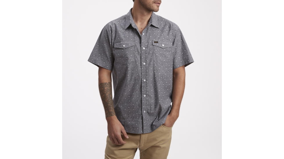 Howler Brothers H Bar B Snapshirt - Mens, Little Agave Print/Night Blue Oxford, M, 122220S-SFB-M