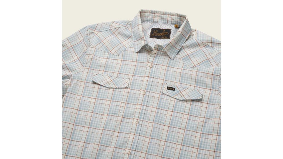 Howler Brothers H Bar B Tech Long Sleeve Shirt - Mens, Bolan Plaid/Lazy Blue, S, 125520S-BPW-S