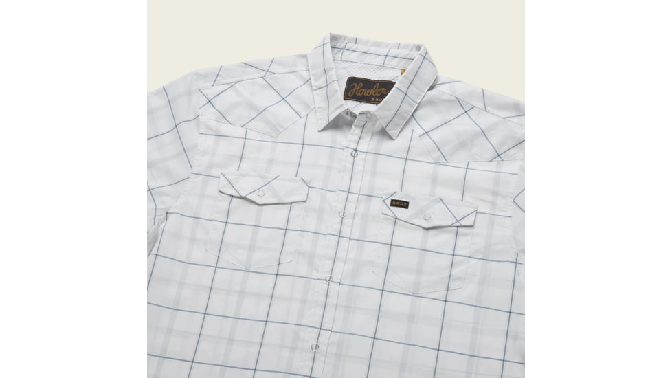 Howler Brothers H Bar B Tech Shirt - Mens, Portella Plaid/Eggshell, M, 123320S-MPW-M