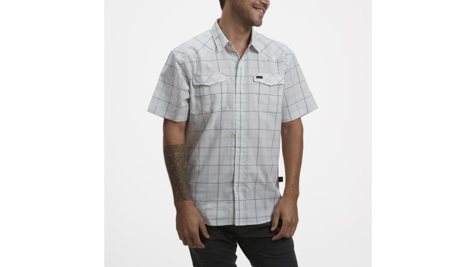 Howler Brothers H Bar B Tech Shirt - Mens, Portella Plaid/Eggshell, M, 123320S-MPW-M