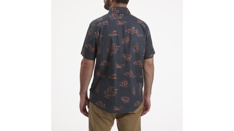 Howler Brothers Mansfield Shirt - Mens, Gulf Destinations Print/Dark Slate Blue, M, 123520S-GMS-M