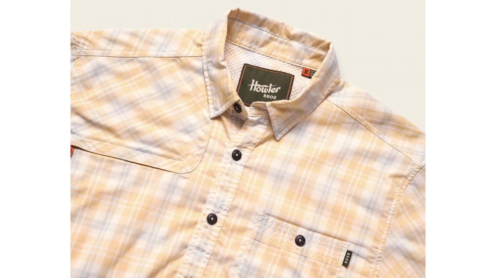 Howler Brothers Matagorda Shortsleeve - Mens, Shoreline Plaid / Sunny Yellow, Medium, 124619S-SPY-M