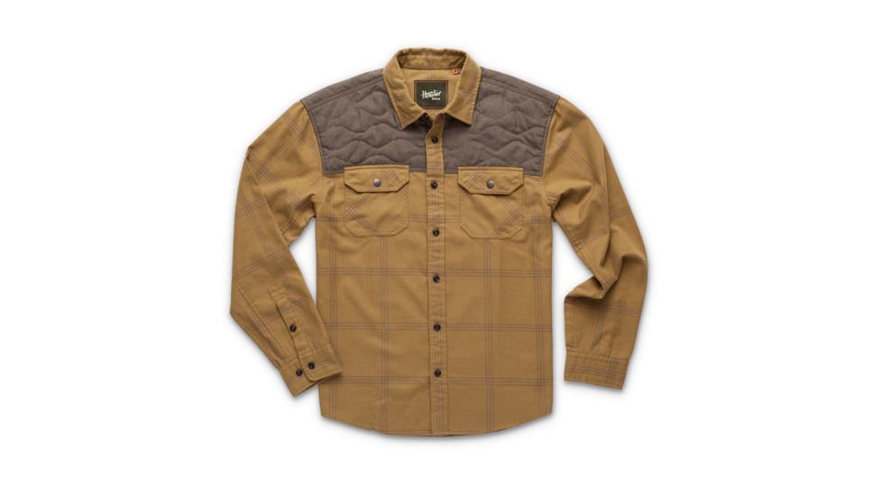 Howler Brothers Quintana Quilted Flannel - Mens, Las Cruces Plaid/ Officer Khaki, Extra Large, 125319F-LCK-XL