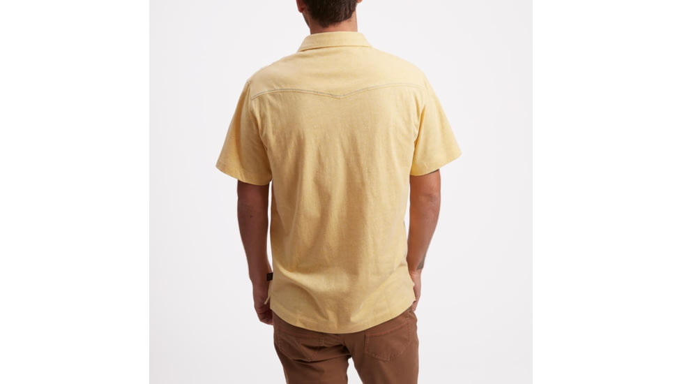 Howler Brothers Ranchero Polo T-Shirt Mens, Sunflower Heather, M, 124320S-SFH-M