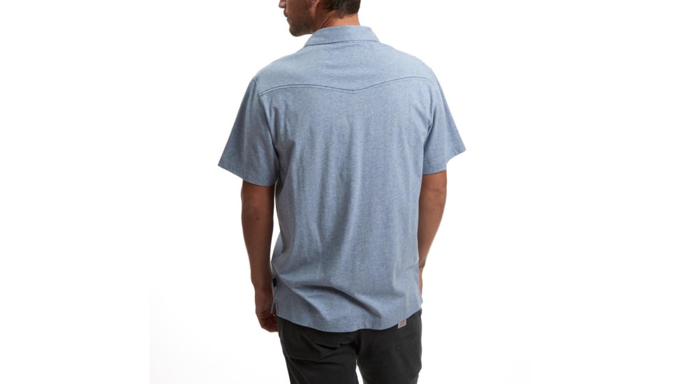 Howler Brothers Ranchero Polo T-Shirt Mens, Vintage Blue Heather, S, 124320S-VBH-S