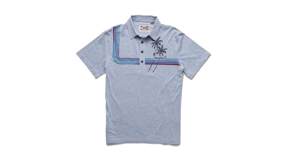 Howler Brothers Rookery Polo T-Shirt - Mens, Palm Climber/Cream Heather, M, 121920S-LGH-M