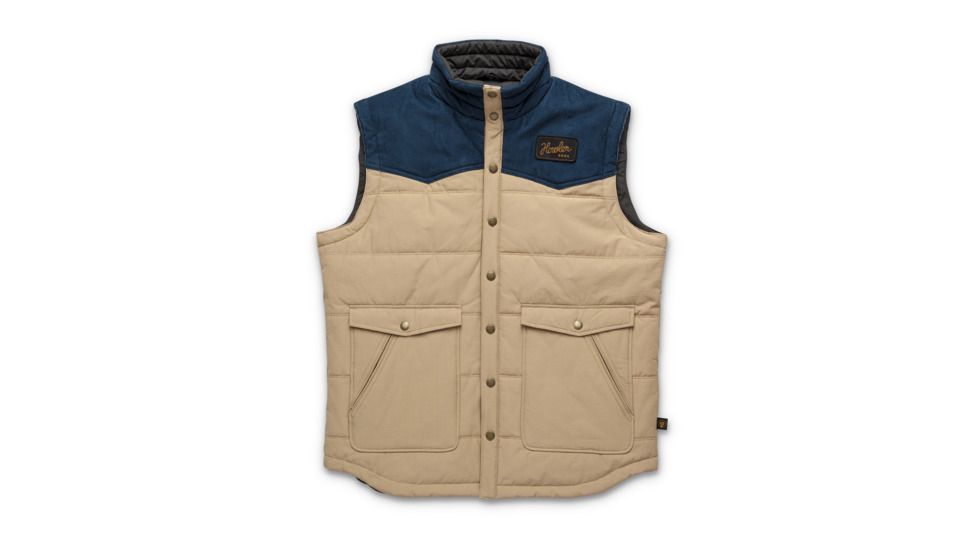 Howler Brothers Rounder Vest - Mens, Khaki/Lt Navy, Small, 152619F-KKI-S