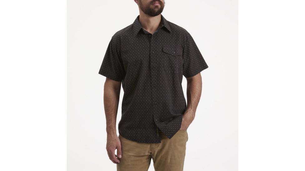 Howler Brothers San Gabriel Short Sleeve Shirt - Mens, Zigzag Dobby/Antique Black, M, 121620S-ZZB-M