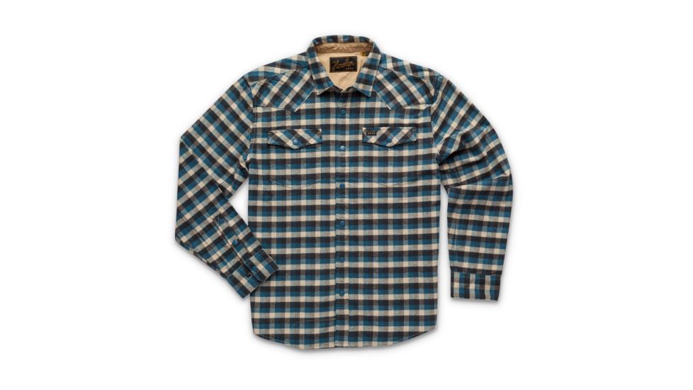Howler Brothers Stockman Stretch Snapshirt - Mens, Pilgrim Plaid/ Whale Blue, Large, 125019F-PPB-L