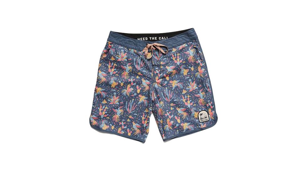 Howler Brothers Stretch Bruja Boardshort - Mens, Gallos Galore Print / Navy, 34, 131619S-GGN-34