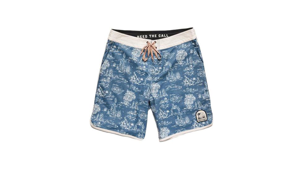 Howler Brothers Stretch Bruja Boardshort - Mens, Outpost Print / Chalk Blue, 35, 131619S-OPB-35