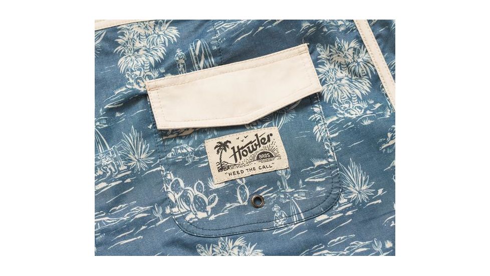 Howler Brothers Stretch Bruja Boardshort - Mens, Outpost Print / Chalk Blue, 35, 131619S-OPB-35