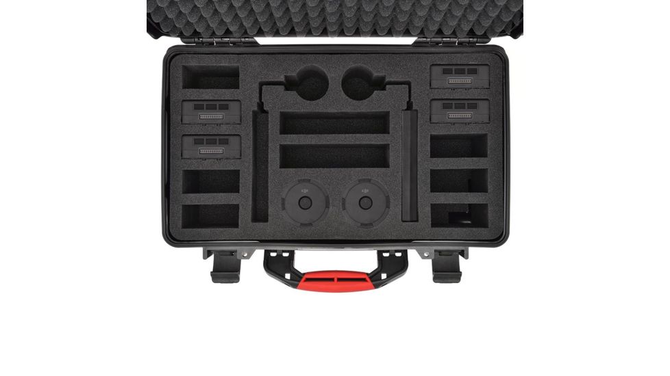 HPRC Wheeled Battery Hard Case w/ Foam for DJI Inspire 2/Pro, Black, 21.61 x 13.62 x 9.29 in BAT2550W-01