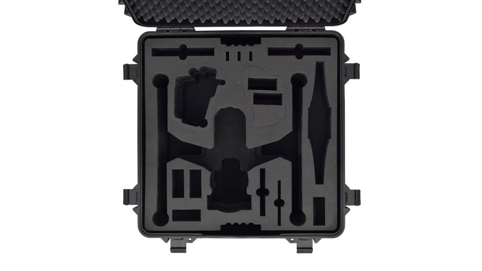HPRC Wheeled Hard Case w/ Foam for DJI Inspire 2, Landing Mode, Black, 26.38 x 26.65 x 15.3 in INS2-4600W-01
