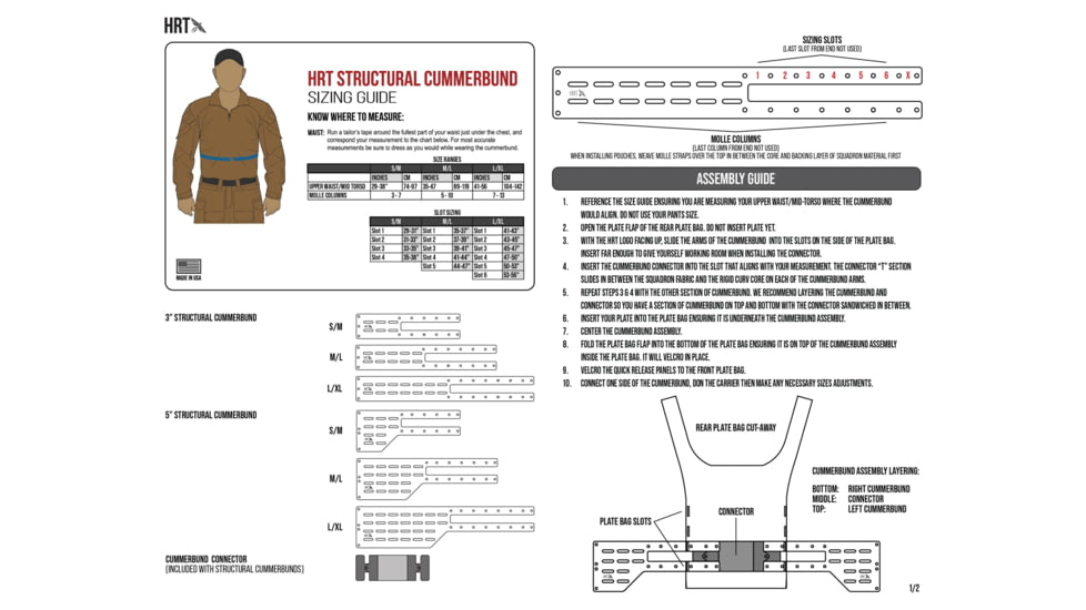 HRT Tactical Gear XVC 3in Structural Cummerbund