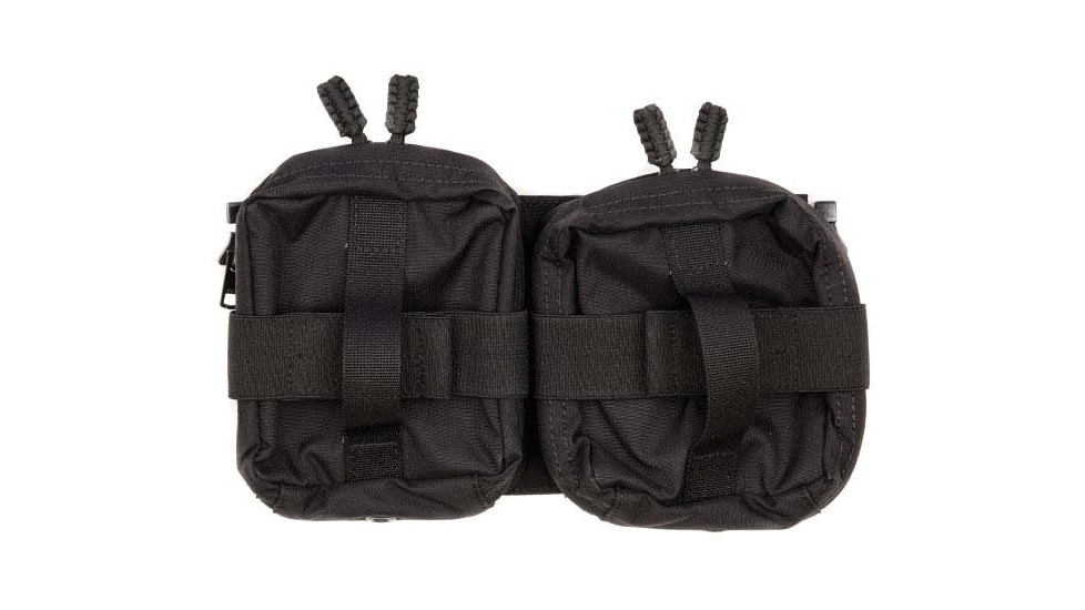 HRT Tactical Gear Dual Removable GP Zip-On Panel, Black, HRT-ZPGP02-AA-BK
