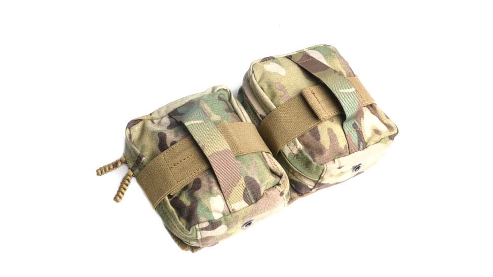 HRT Tactical Gear Zip-On Dual Removable GP Pouches, Multicam, One Size, HRT-ZPGP02-AA-MC
