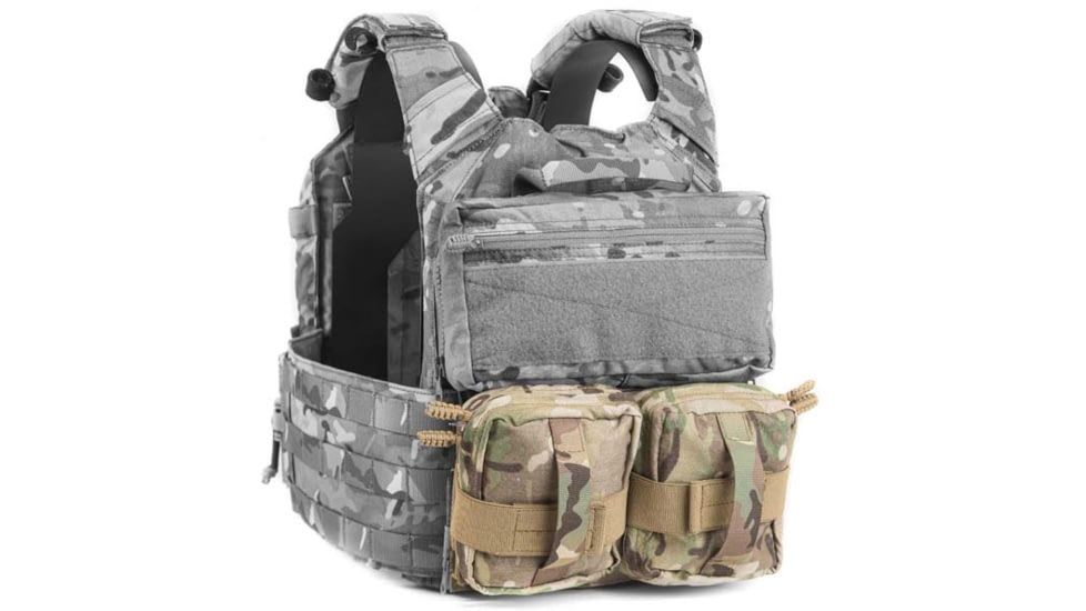 HRT Tactical Gear Zip-On Dual Removable GP Pouches, Multicam, One Size, HRT-ZPGP02-AA-MC