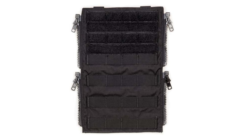 HRT Tactical Gear Molle Zip-On Panel, Black, HRT-ZPMOL1-AA-BK