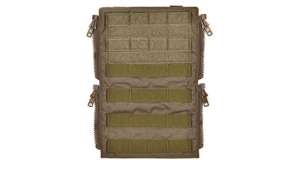 HRT Tactical Gear Molle Zip-On Panel, Ranger Green, HRT-ZPMOL1-AA-RG
