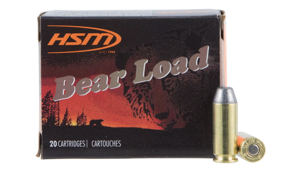 HSM 10MM9N20 Bear Load 10mm Auto 200 Gr Round Nose Flat Point RNFP 20 Bx/ 20