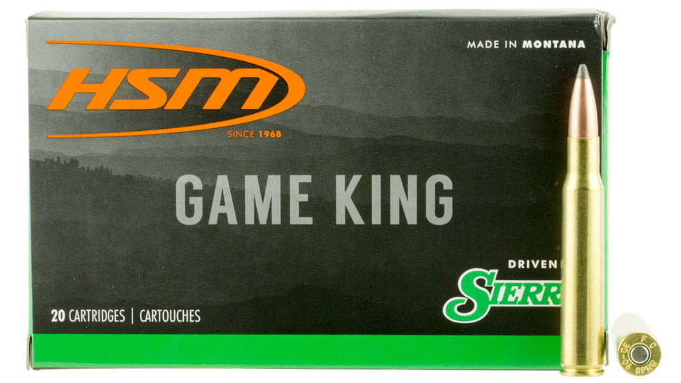 HSM 300640N Game King 30-06 Springfield 165 Gr Spitzer Boat Tail SBT 20 Bx/ 2