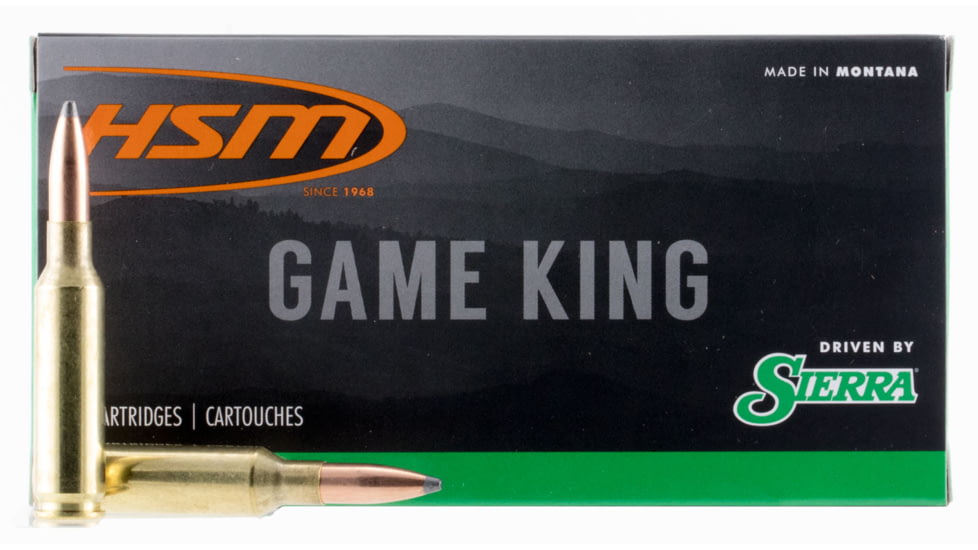 HSM Ammunition Game King .30-40 Krag 150 Grain Spitzer Soft Point Brass Cased Rifle Ammo, 20 Rounds, 3040KRAG