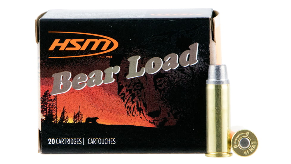 HSM Ammunition Bear Load .41 Remington Magnum 230 Grain Semi Wadcutter Brass Cased Pistol Ammo, 20 Rounds, 414N20