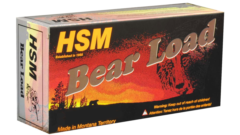 HSM Ammunition Classic .500 S&W Magnum 350 Grain Jacketed Hollow Point Brass Cased Pistol Ammo, 20 Rounds, 500SW1N