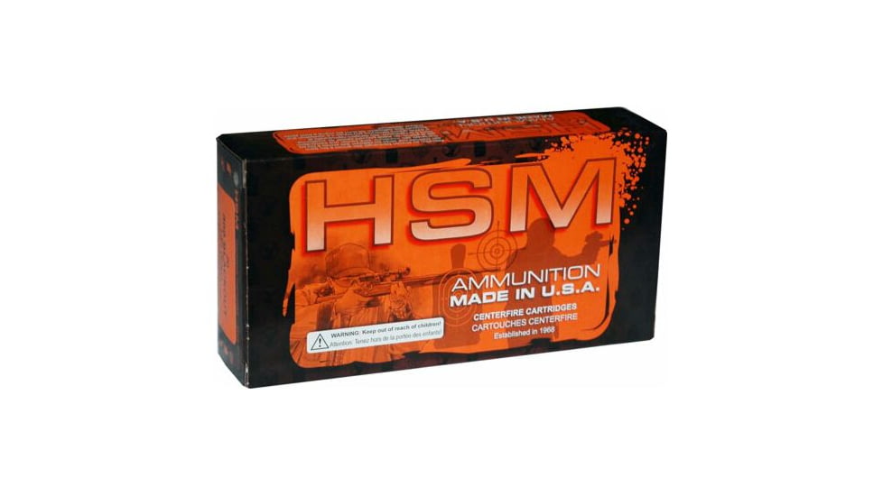 HSM Ammunition .35 Whelen 200 Grain Jacketed Soft Point Brass Cased Rifle Ammo, 20 Rounds, 35WHELEN-4-N