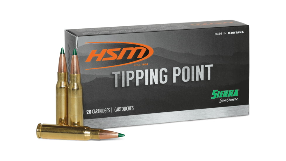 HSM Ammunition 7mm MAG 162 Grain Tipping PT Rifle Ammo, 20RD, HSM-7MMMAG-27-N