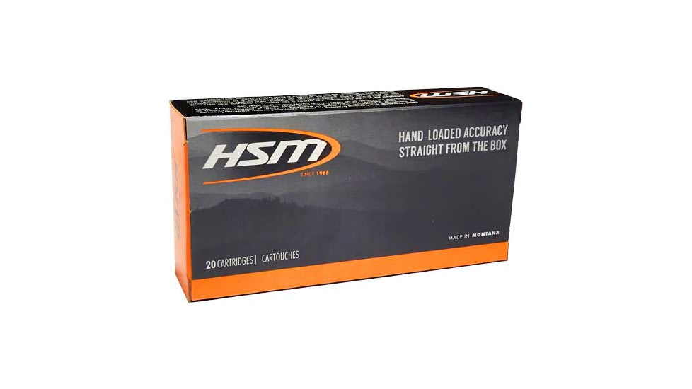 HSM Ammunition .223 WSSM 55 Grain Hornady V-Max Jacketed Hollow Point Rifle Ammo, 20 Rounds, 223WSSM-1-N